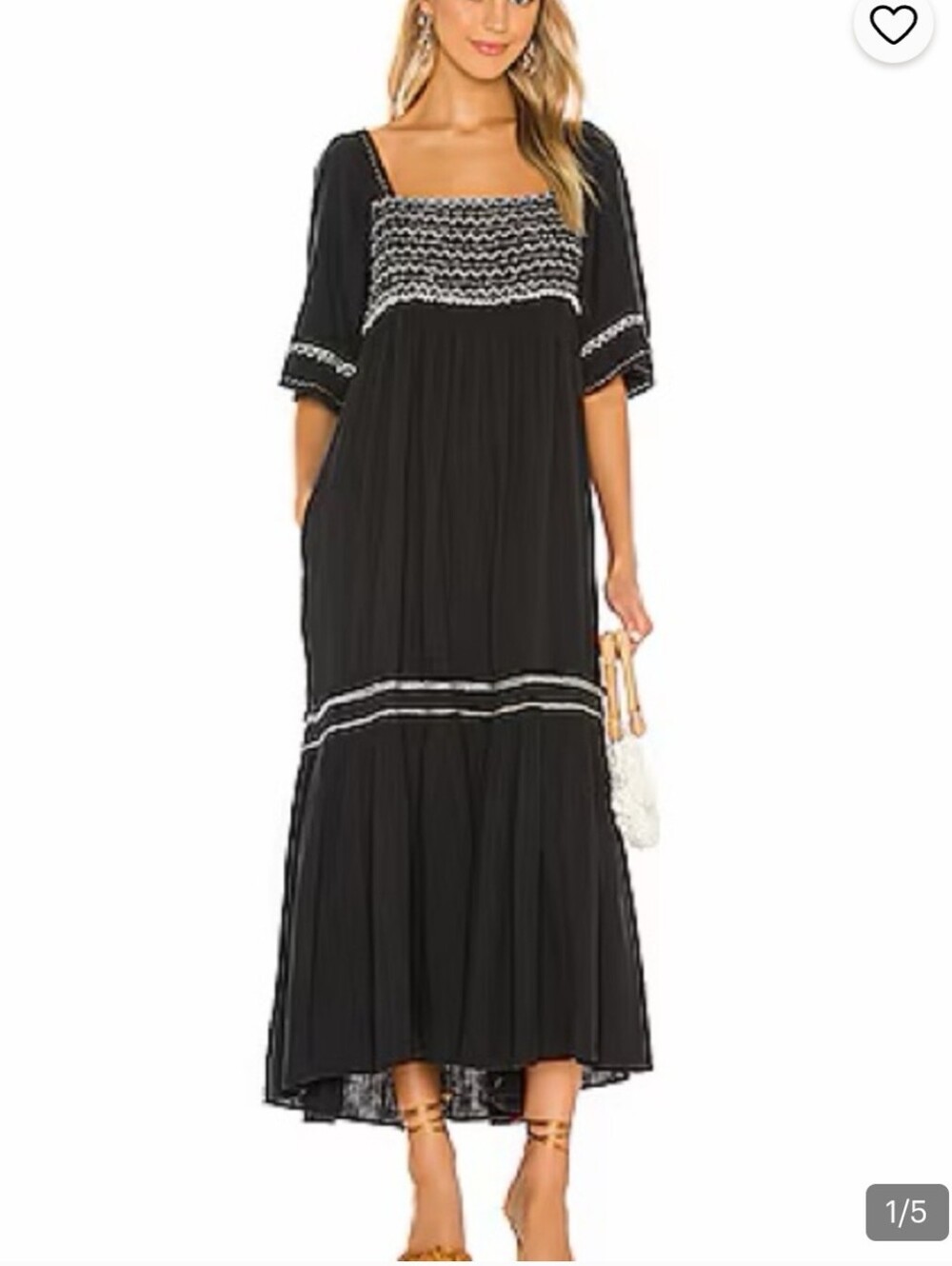 Free People I'm The One Maxi Dress S Crinkle Cotton Gauze Black Boho Hippy